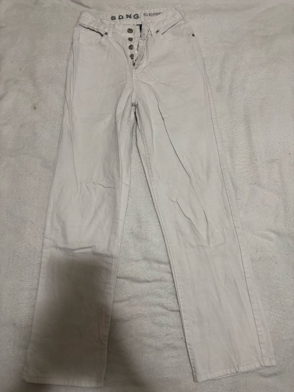 SONG White Boot Cut Jeans